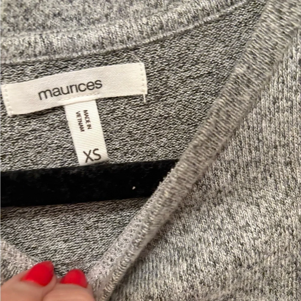 Gray light weight Sweater with Silver Sequin Sleeves NWOT